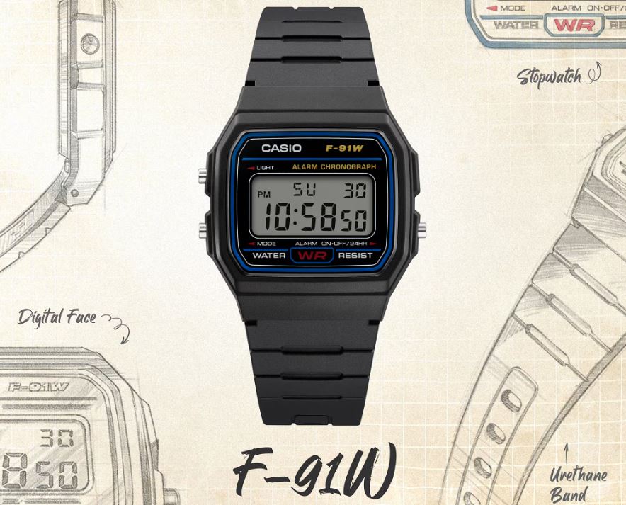 カシオF-91W-1JH腕時計